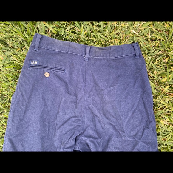 100% COTTON DISTRESSED VINTAGE NAVY SLACKS - Picture 9 of 9